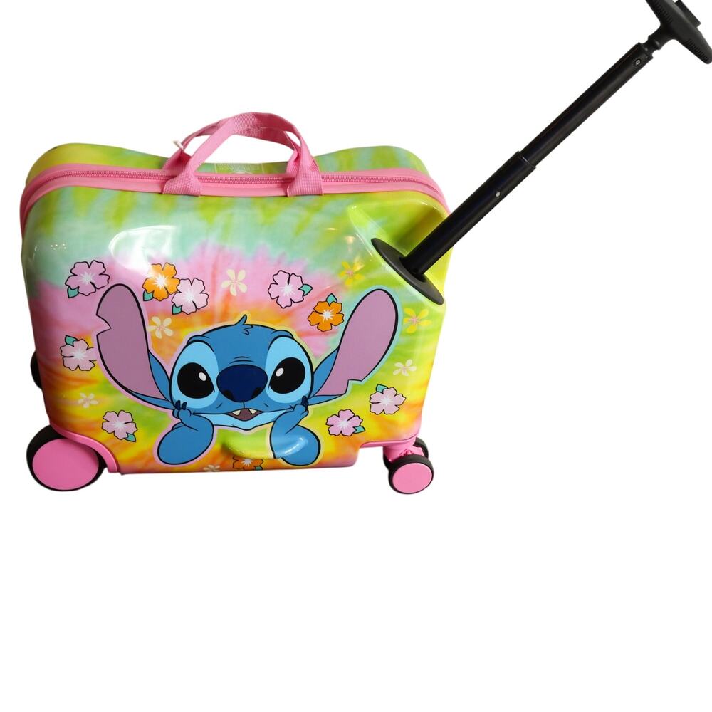 NEW Lilo And Stitch 18" Kids Ride on Suitcase Luggage Hard Shell w/ Handle - Picture 4 of 10